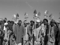 Афганские крестьяне во время праздника распределения земель. Афганистан. Август 1979 г. Фотограф В.Б. Соболев.